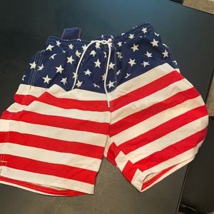 Old navy American flag swim trunks